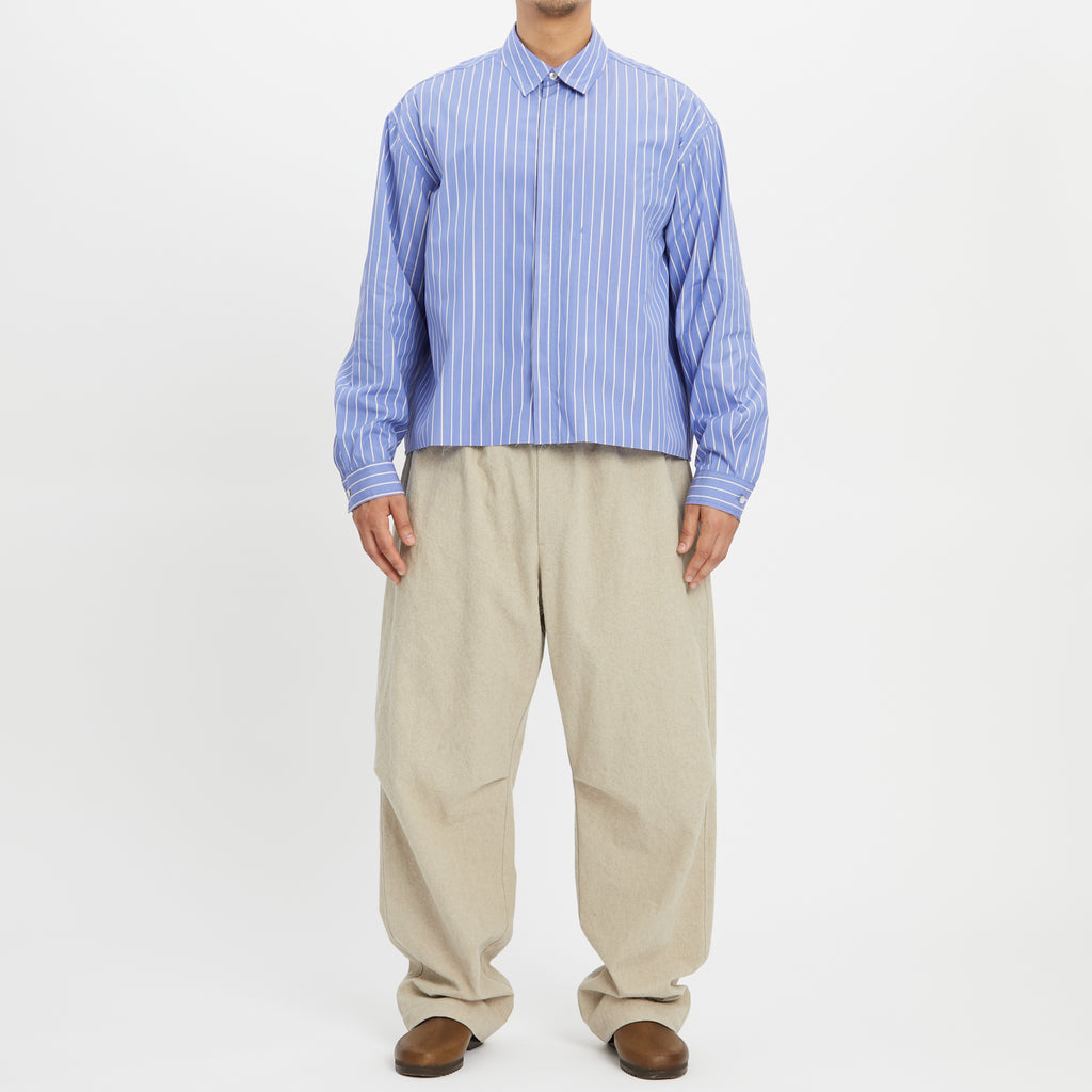 Blue White Stripes Cotton Shirt