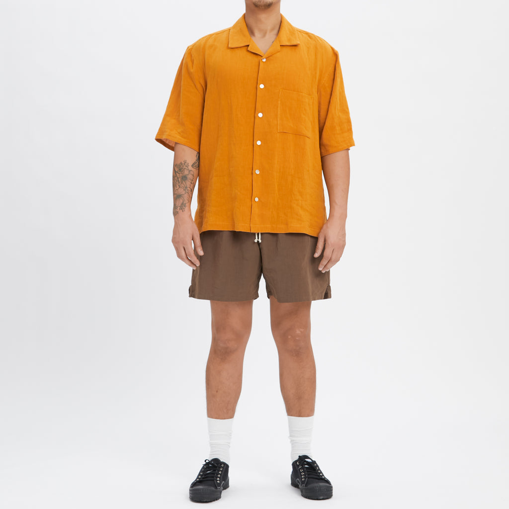 MT Short - Brown Linen / Cotton / Nylon