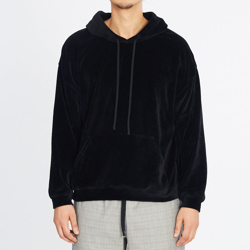 Black 2025 velour hoodie