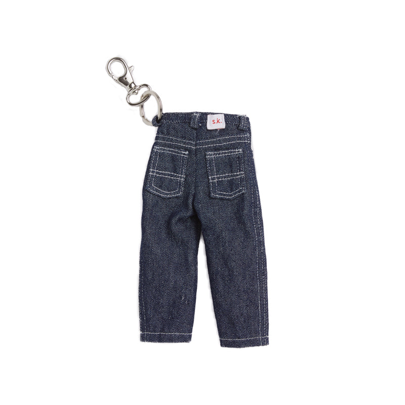 Jean Keychain Indigo Denim – manor hill - Main Image