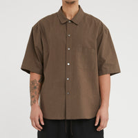 Sage Shirt - Brown Linen / Cotton