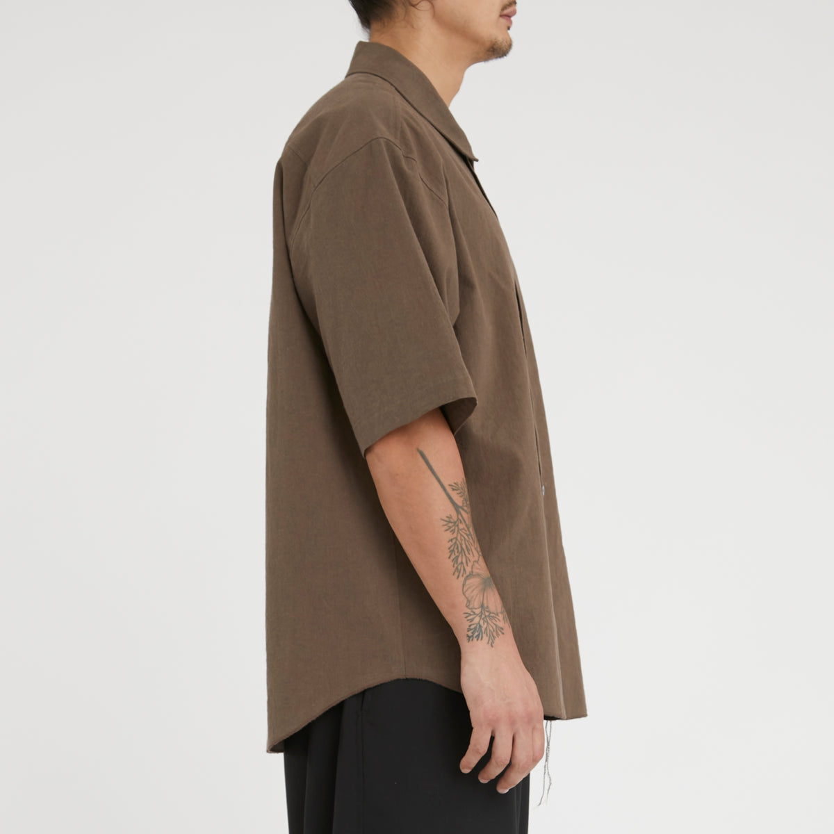 Sage Shirt - Brown Linen / Cotton