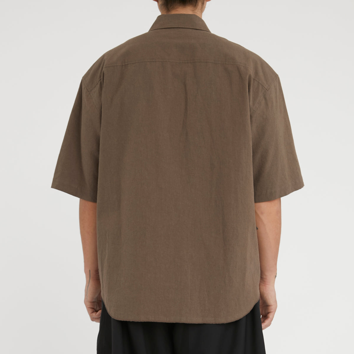 Sage Shirt - Brown Linen / Cotton