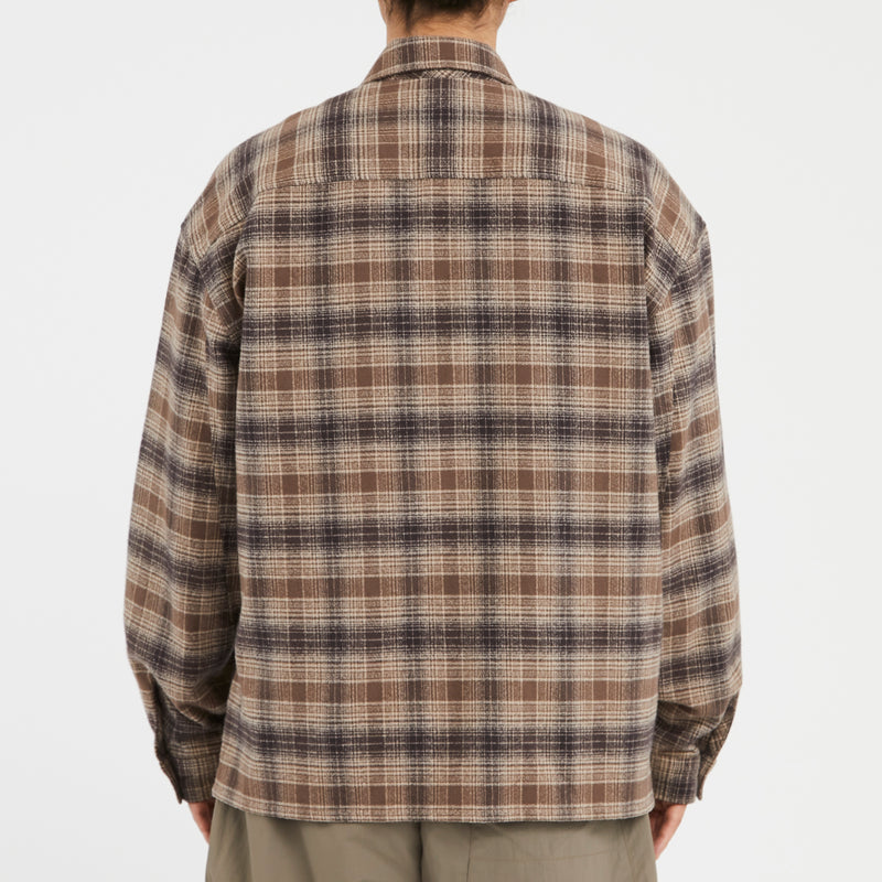 Task Shirt/Jacket - Brown Plaid Cotton Flannel