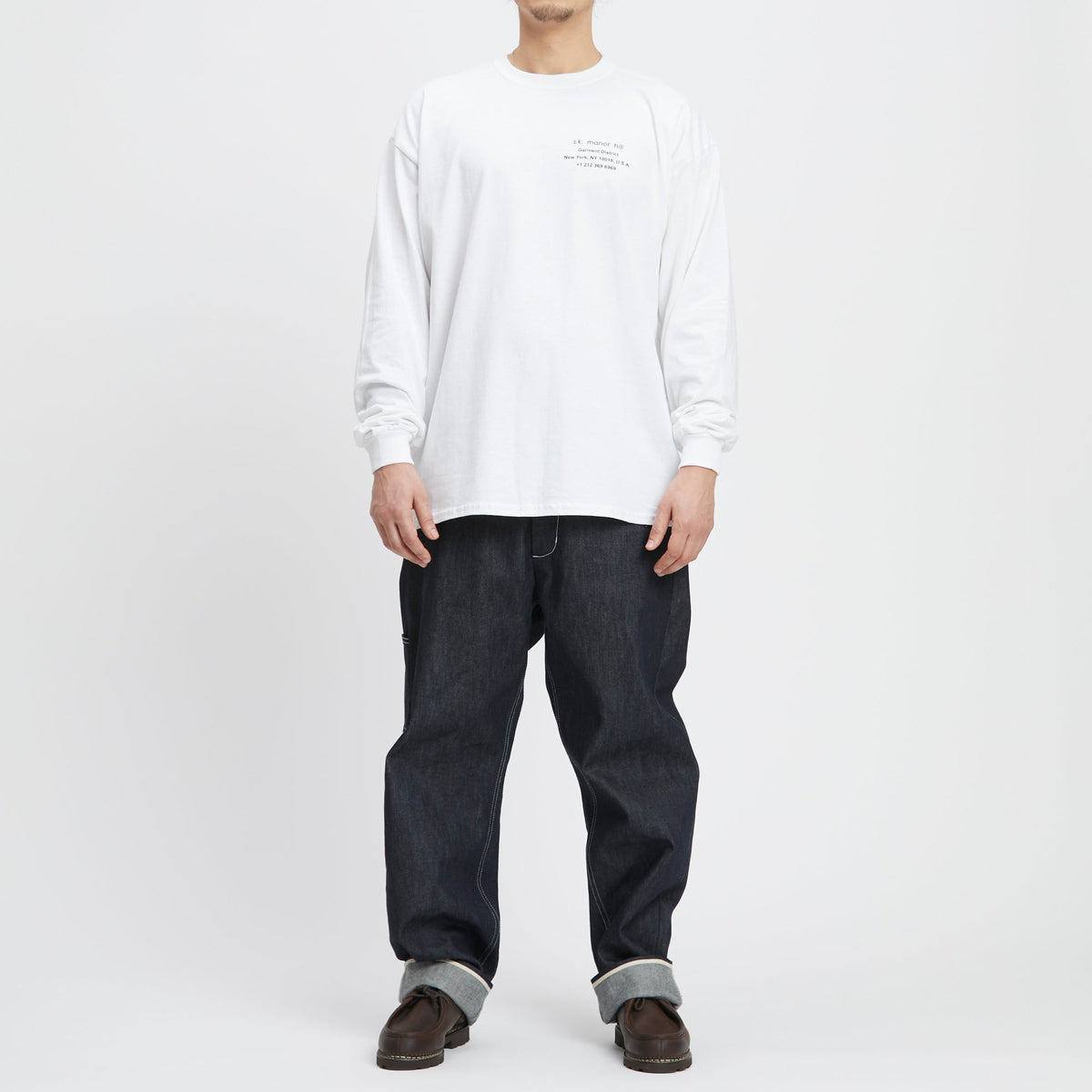 Biz LS T-Shirt - White Cotton