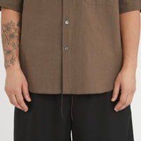 Sage Shirt - Brown Linen / Cotton
