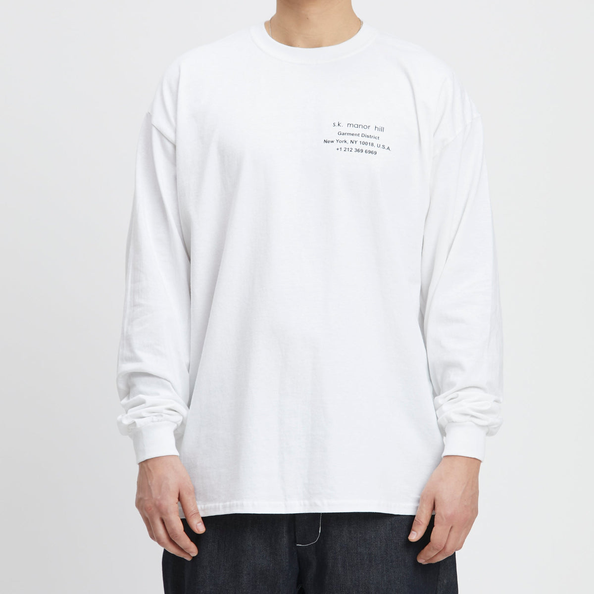 Biz LS T-Shirt - White Cotton