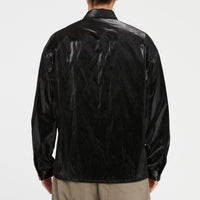 Task Shirt/Jacket - Black Rubberized Viscose/Cotton