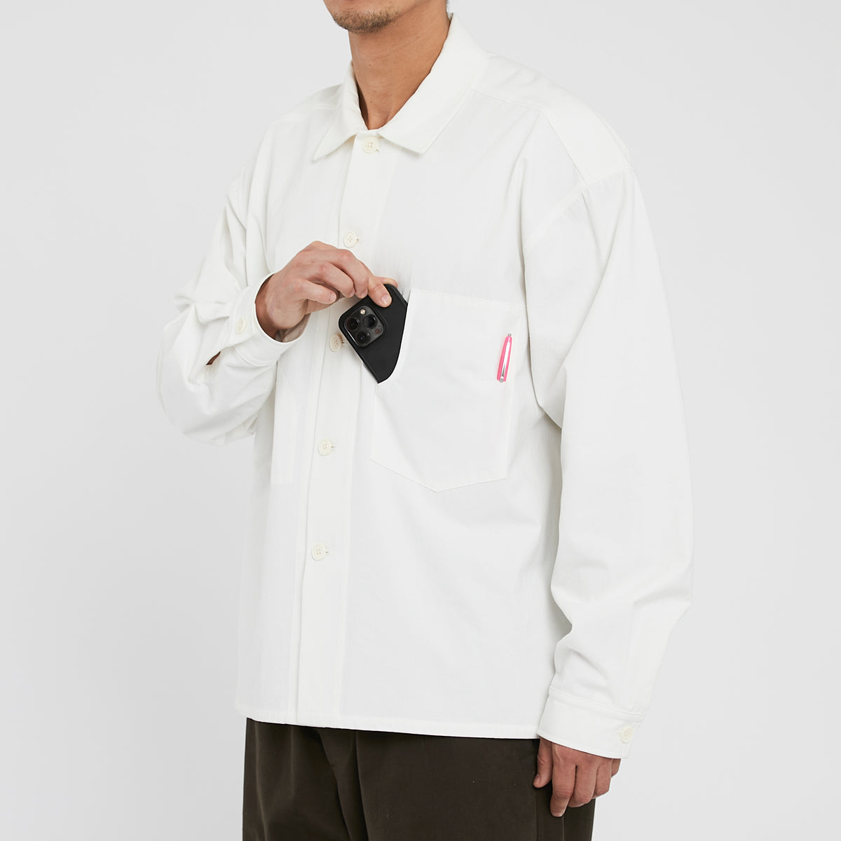 Task Shirt/Jacket - White Organic Cotton