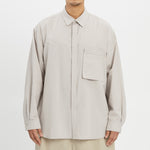 Overturn Shirt - Light Grey Cotton / Hemp