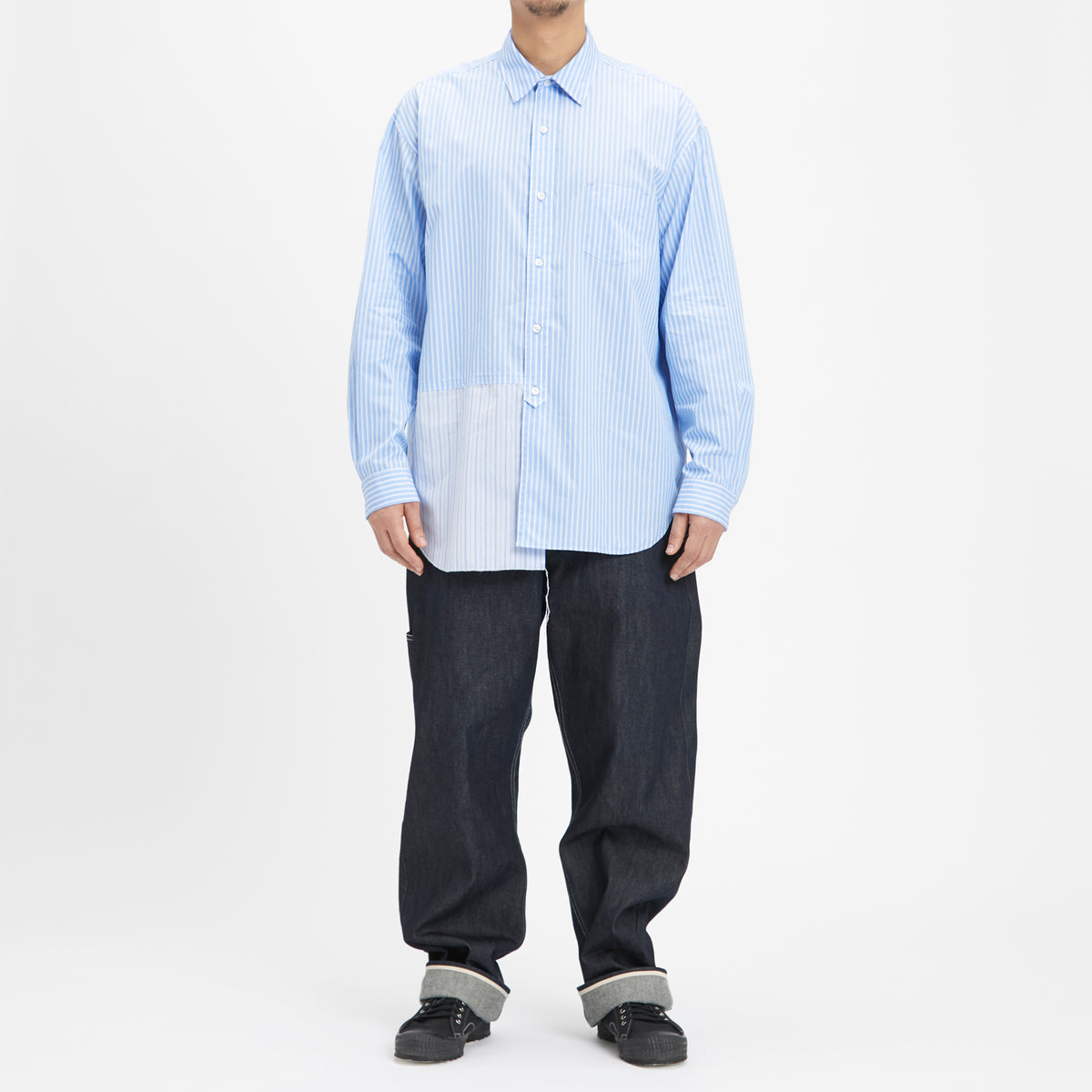 Bofill Shirt - Blue & White Striped Cotton
