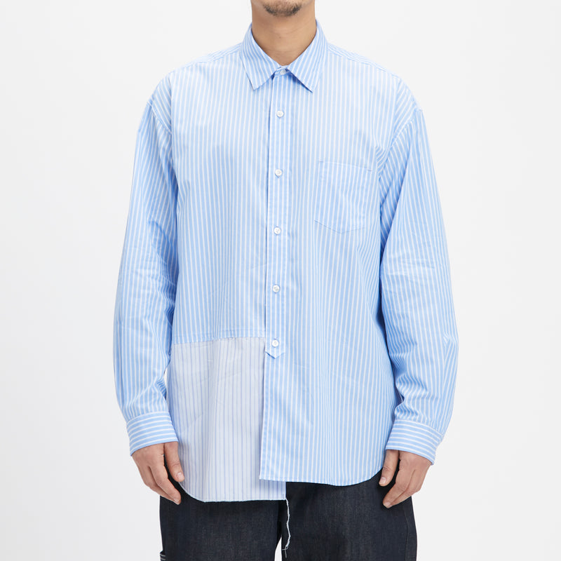 Bofill Shirt - Blue & White Striped Cotton