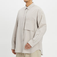 Overturn Shirt - Light Grey Cotton / Hemp