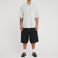 Sage Shirt - White & Light Blue Striped Cotton