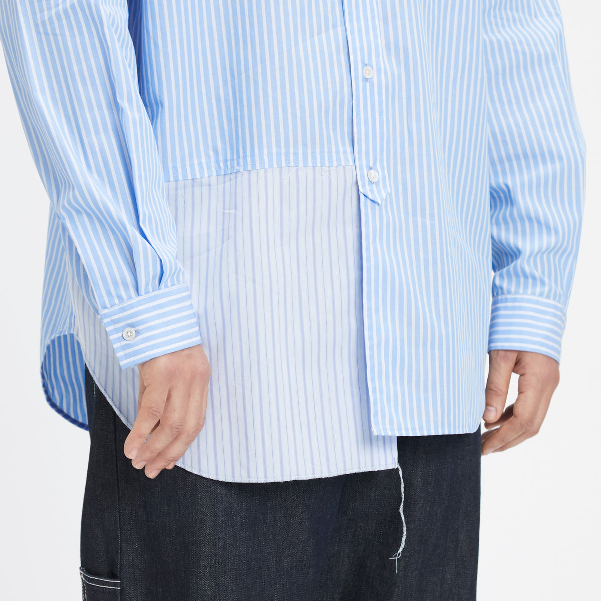 Bofill Shirt - Blue & White Striped Cotton