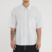 Sage Shirt - White & Light Blue Striped Cotton