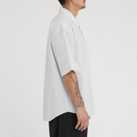 Sage Shirt - White & Light Blue Striped Cotton