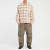 Task Shirt/Jacket - Pink/Sand Plaid Organic Cotton Flannel