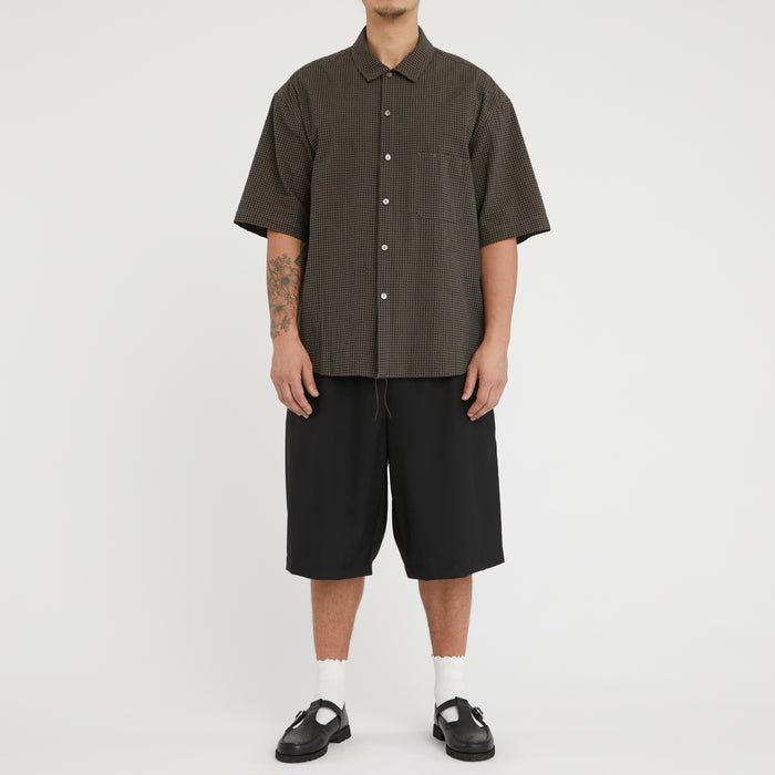 Sage Shirt - Navy/Tan/Green Dobby Plaid Organic Cotton