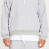 Reversible Evert Hoodie - Heather Grey Cotton Fleece