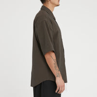 Sage Shirt - Navy/Tan/Green Dobby Plaid Organic Cotton