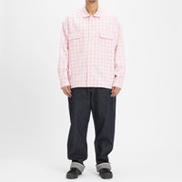 Park Shirt/Jacket - Pink Plaid Cotton