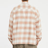 Task Shirt/Jacket - Pink/Sand Plaid Organic Cotton Flannel