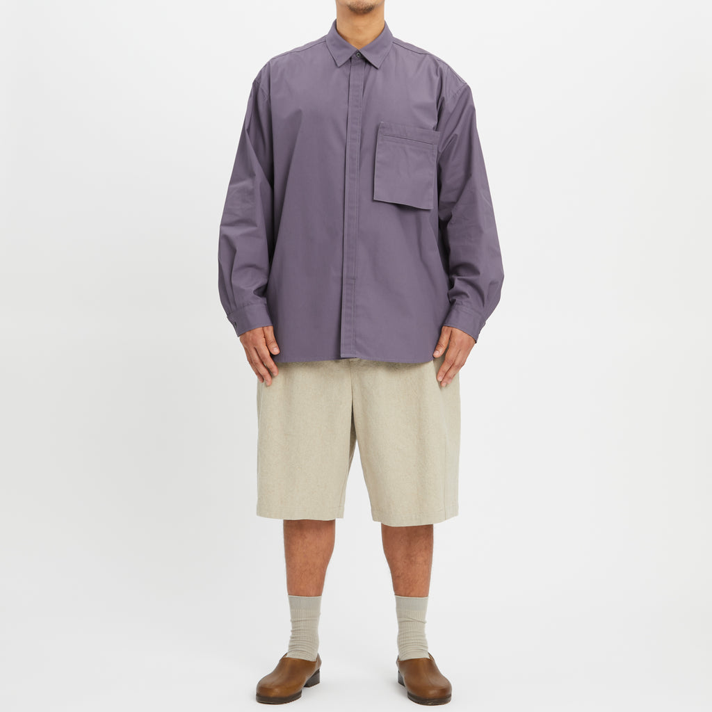 Overturn Shirt - Aubergine Cotton