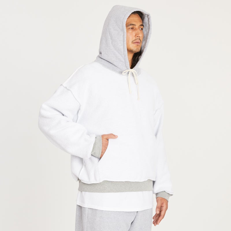 Reversible Evert Hoodie - Heather Grey Cotton Fleece
