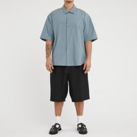 Sage Shirt - Slate Blue Organic Cotton Ripstop