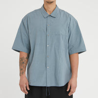 Sage Shirt - Slate Blue Organic Cotton Ripstop