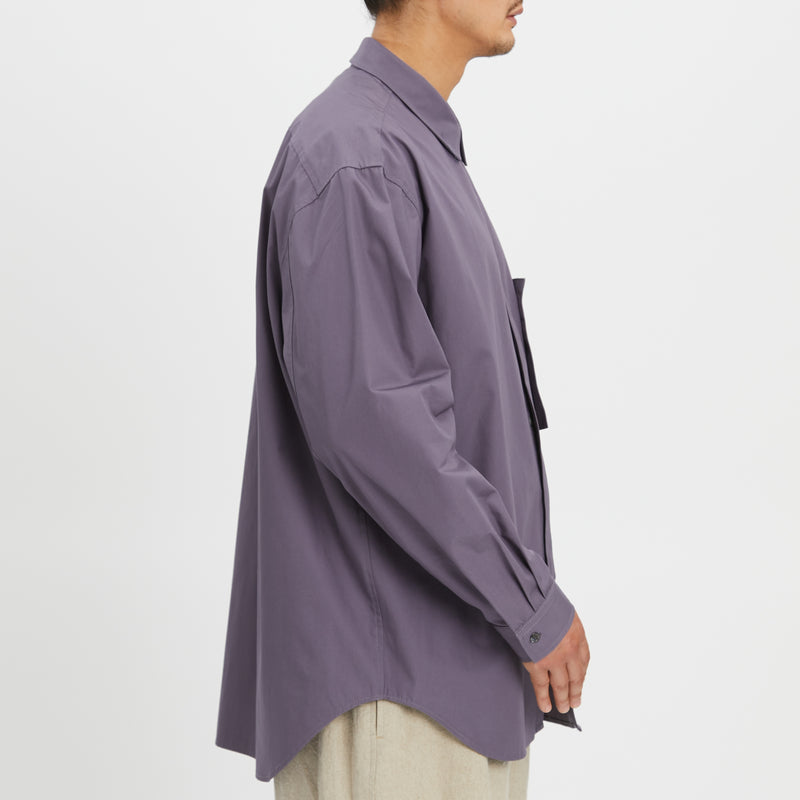 Overturn Shirt - Aubergine Cotton