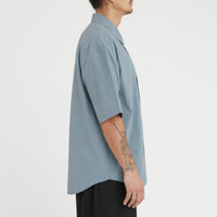 Sage Shirt - Slate Blue Organic Cotton Ripstop
