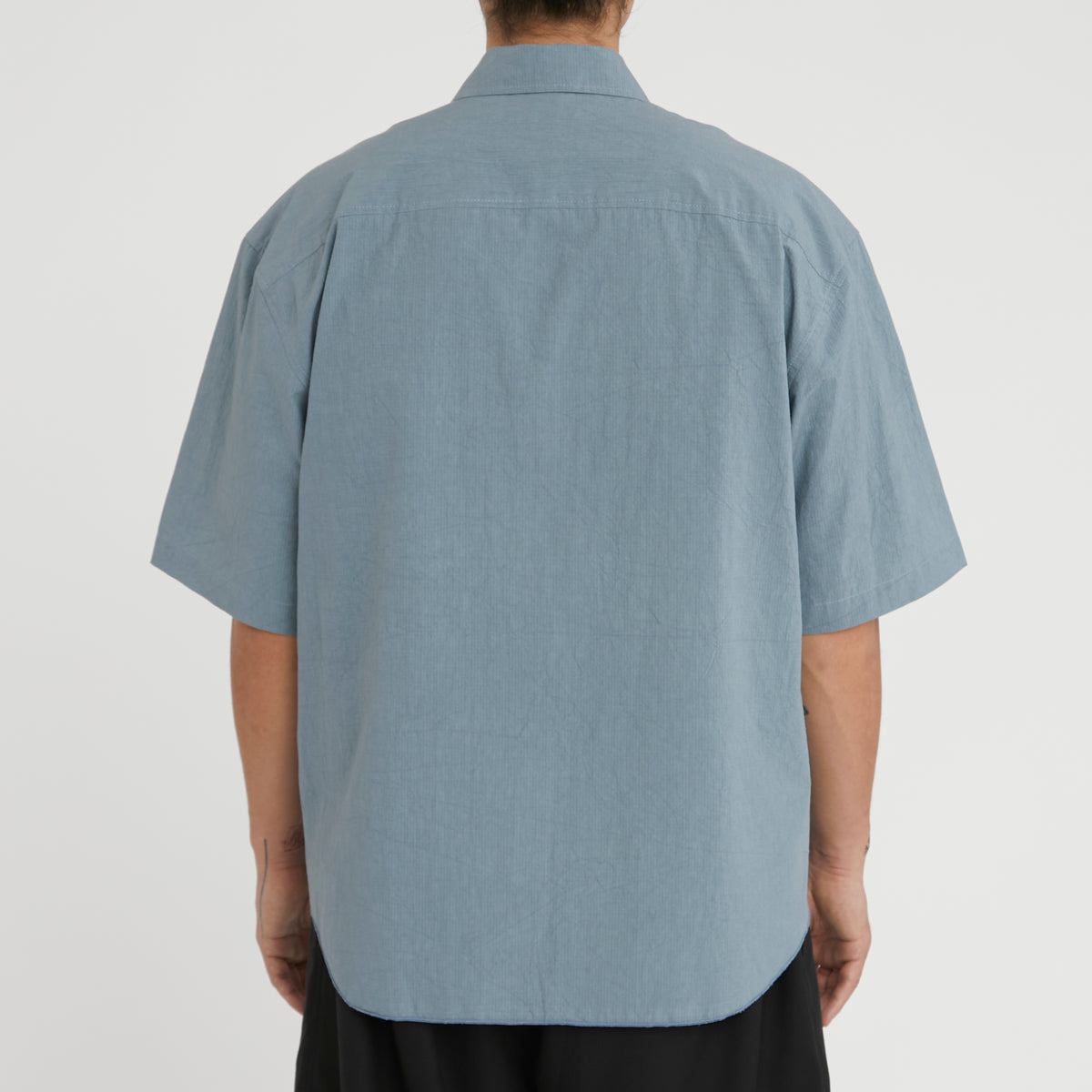 Sage Shirt - Slate Blue Organic Cotton Ripstop