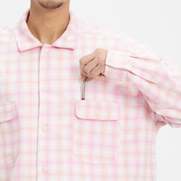 Park Shirt/Jacket - Pink Plaid Cotton