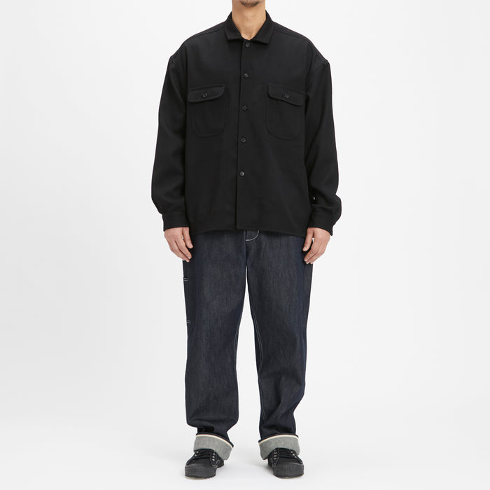 Park Shirt/Jacket - Black Wool