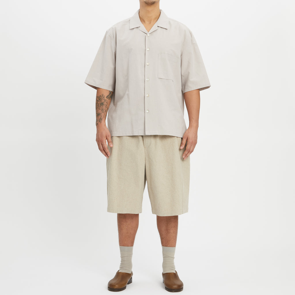 Aloha Shirt - Light Grey Cotton / Hemp