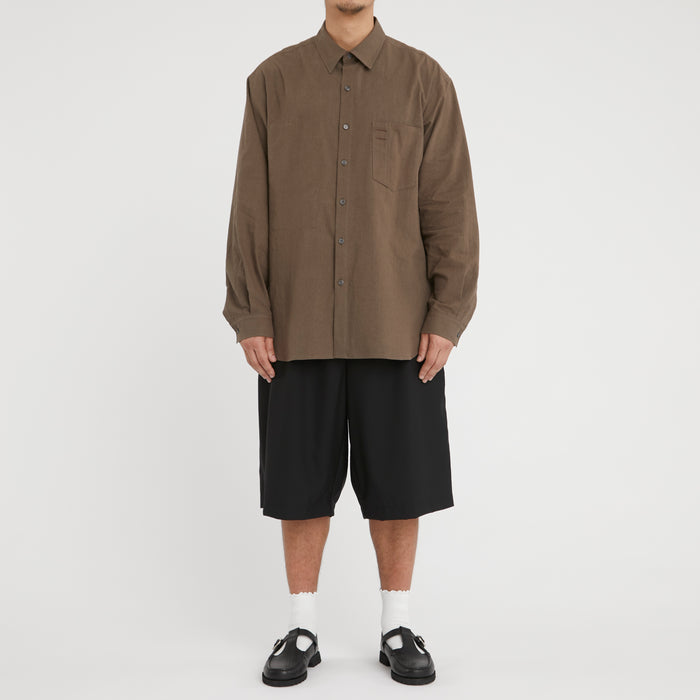 Scribe Shirt - Brown Linen / Cotton