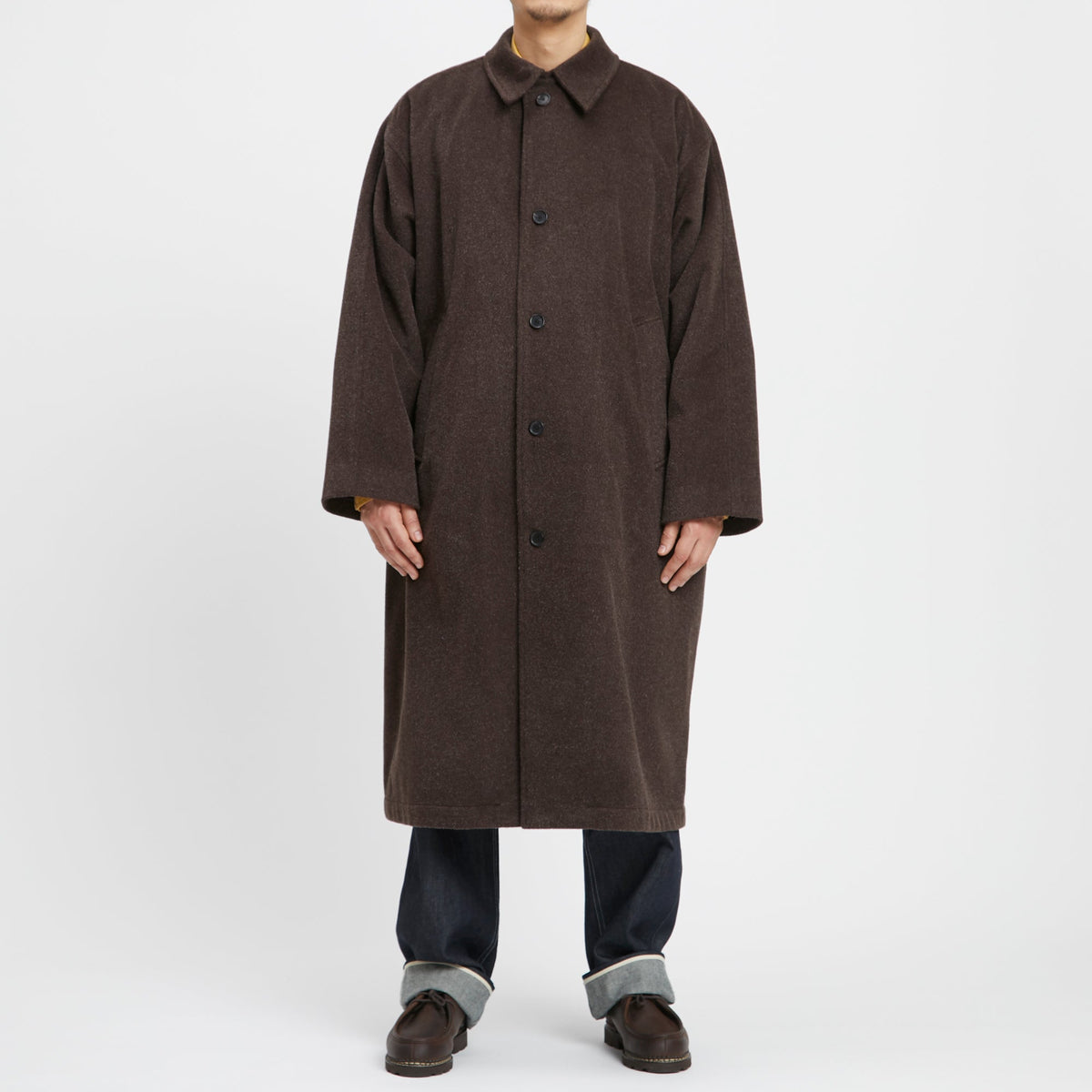 Town Trench Coat - Brown Wool/Mohair