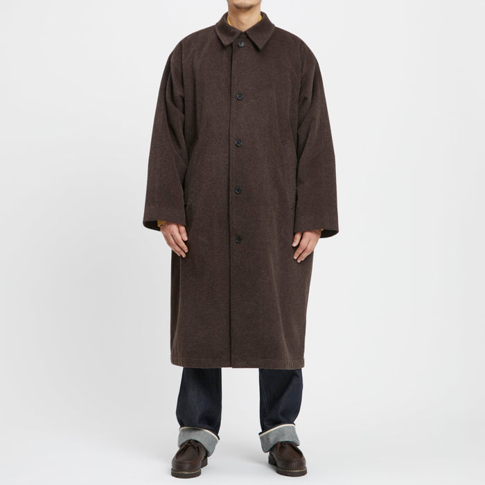 Town Trench Coat - Brown Wool/Mohair