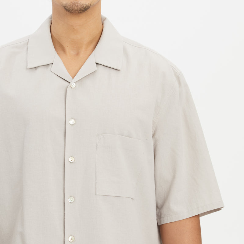 Aloha Shirt - Light Grey Cotton / Hemp