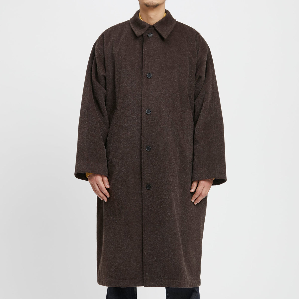 Town Trench Coat - Brown Wool/Mohair