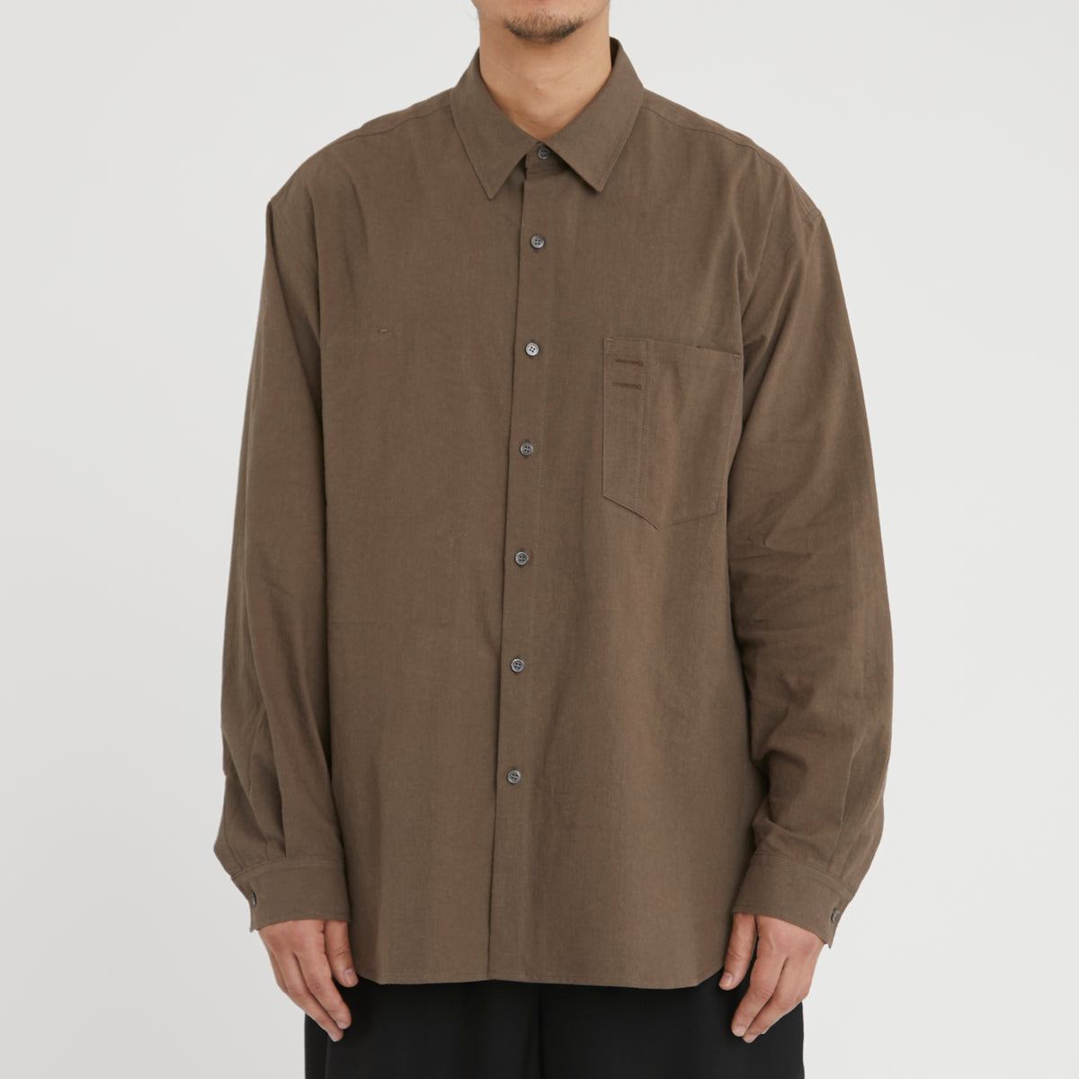 Scribe Shirt - Brown Linen / Cotton