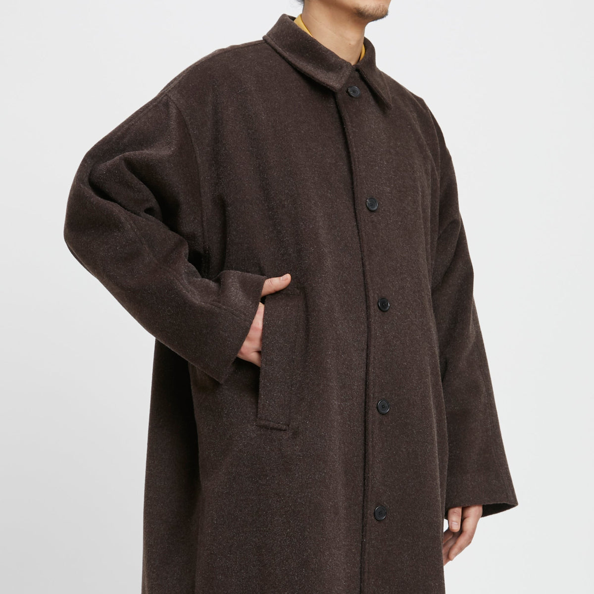Town Trench Coat - Brown Wool/Mohair