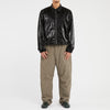 Century Jacket - Black Rubberized Viscose/Cotton