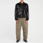 Century Jacket - Black Rubberized Viscose/Cotton