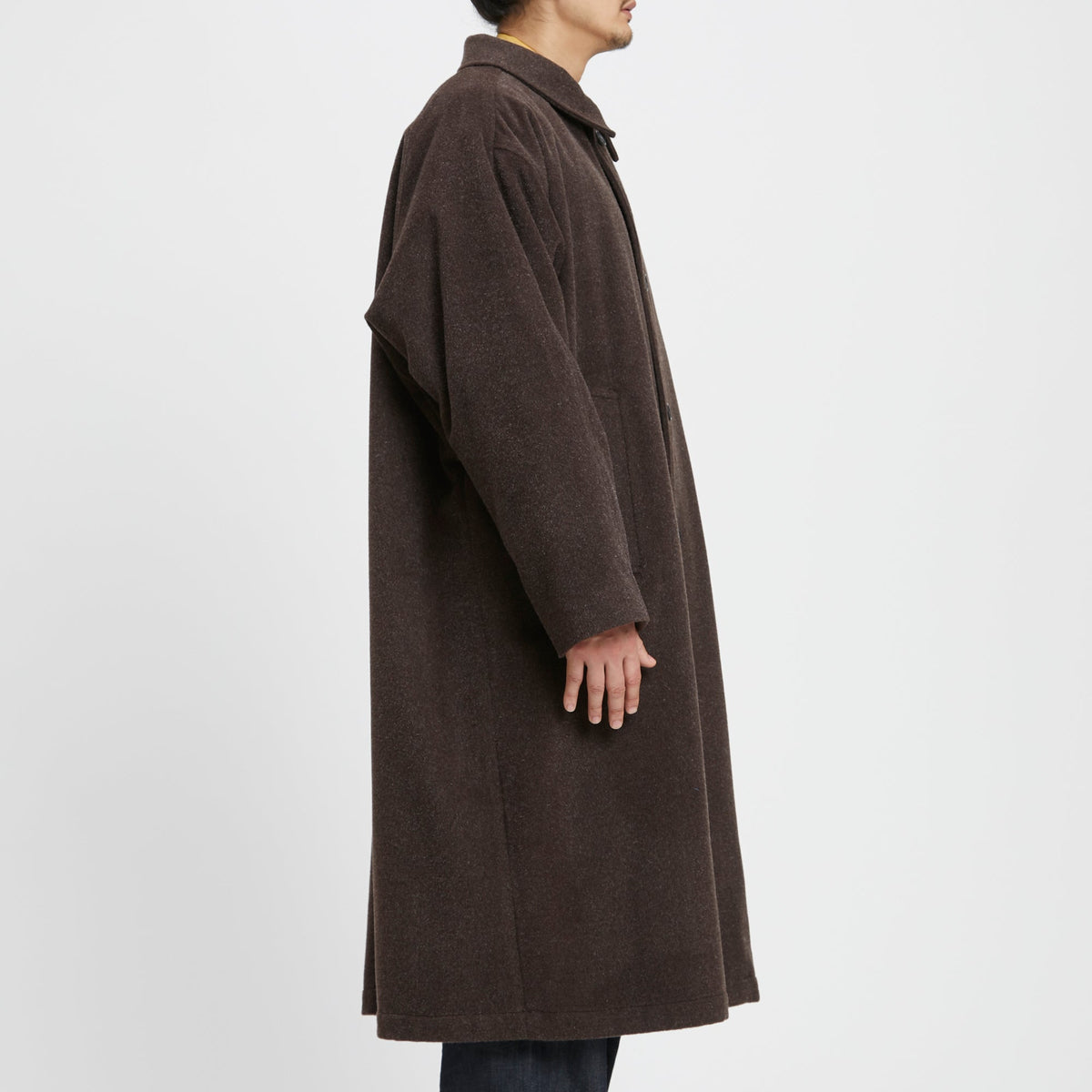 Town Trench Coat - Brown Wool/Mohair