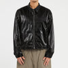 Century Jacket - Black Rubberized Viscose/Cotton