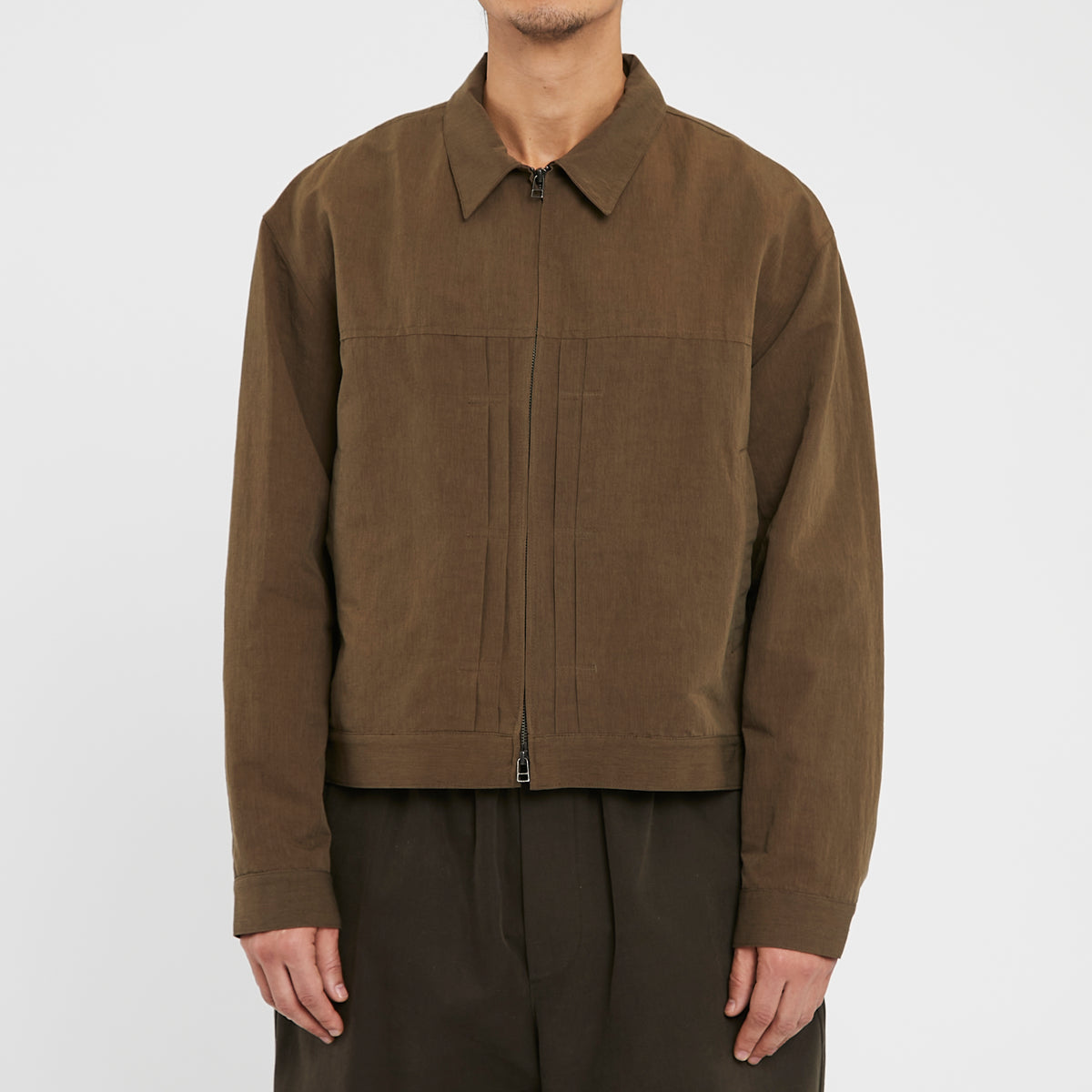 Century Jacket - Brown Linen / Cotton / Nylon