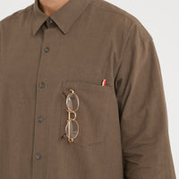 Scribe Shirt - Brown Linen / Cotton